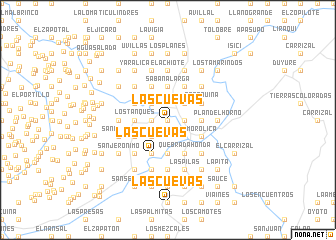 map of Las Cuevas