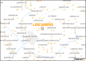 map of Las Cumbres