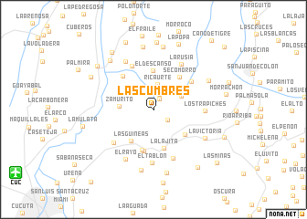 map of Las Cumbres