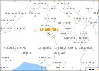 map of Las Damas