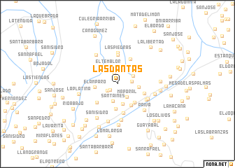 map of Las Dantas