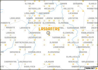 map of Las Dantas