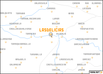 map of Las Delicias