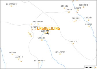 map of Las Delicias