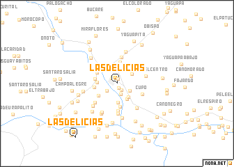 map of Las Delicias