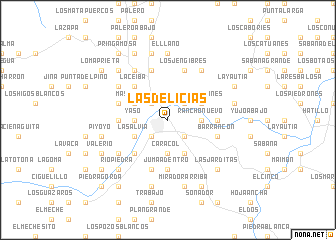 map of Las Delicias