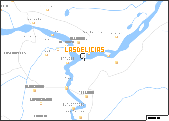 map of Las Delicias