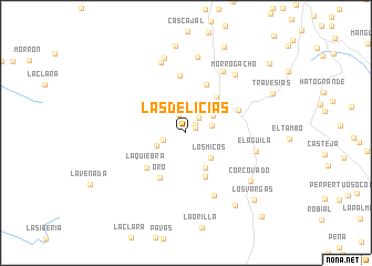 map of Las Delicias