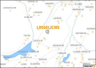 map of Las Delicias