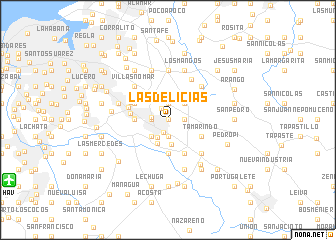 map of Las Delicias