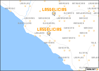 map of Las Delicias