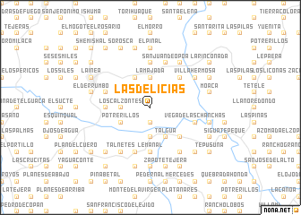 map of Las Delicias