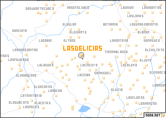 map of Las Delicias