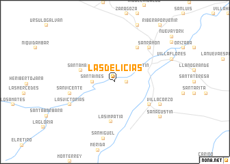 map of Las Delicias