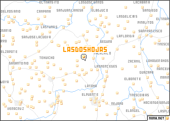 map of Las Dos Hojas