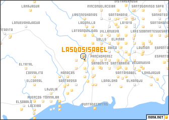 map of Las Dos Isabel