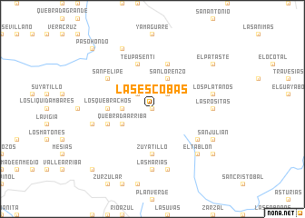 map of Las Escobas