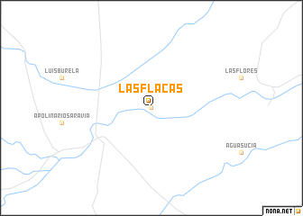 map of Las Flacas