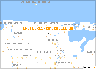 map of Las Flores Primera Sección