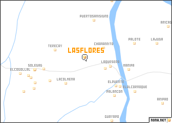 map of Las Flores