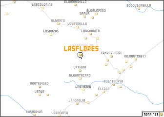 map of Las Flores