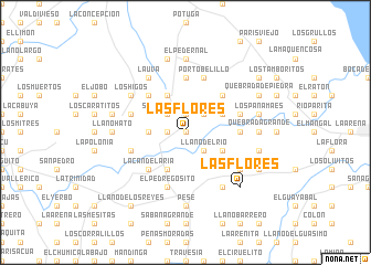 map of Las Flores