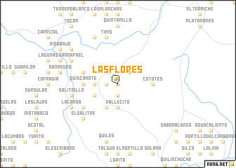 map of Las Flores