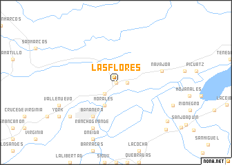 map of Las Flores