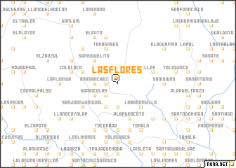 map of Las Flores