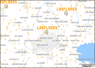 map of Las Flores