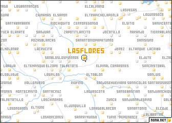 map of Las Flores