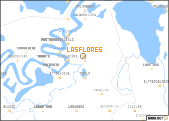 map of Las Flores