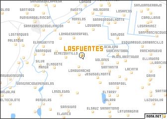 map of Las Fuentes