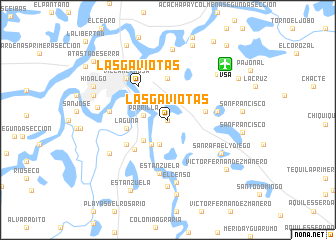 map of Las Gaviotas