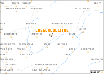 map of Las Gorgollitas