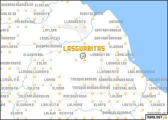 map of Las Guabitas