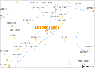 map of Las Guasduas