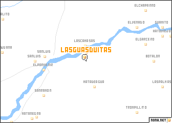 map of Las Guasduitas