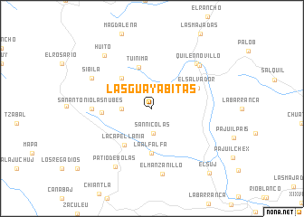 map of Las Guayabitas