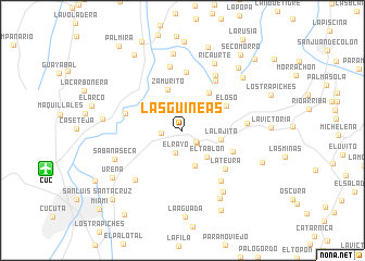 map of Las Guineas