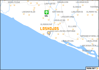 map of Las Hojas