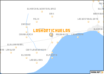 map of Las Hortichuelas