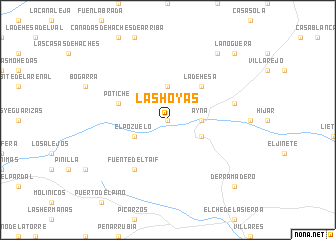map of Las Hoyas