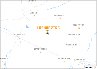 map of Las Huertas