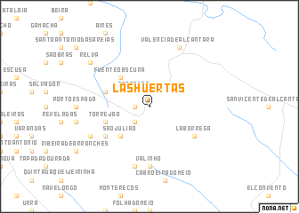 map of Las Huertas