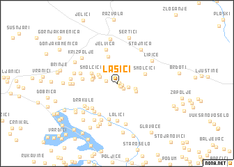 map of Lasići