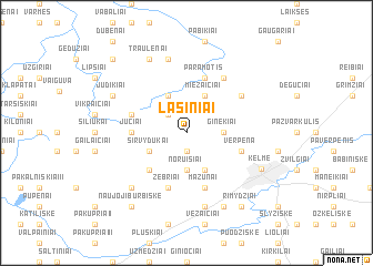 map of Lašiniai