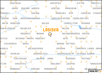 map of Łasiska