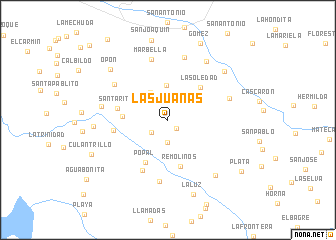 map of Las Juanas