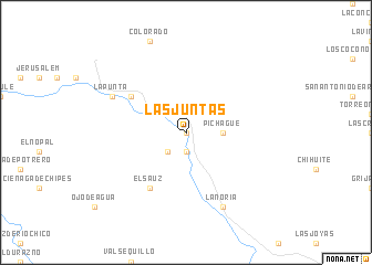 map of Las Juntas